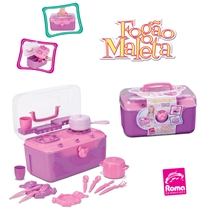 Maleta Fogão Roma Jensen 5301 Plástico Tamanho 14,5cm Rosa e Lilás