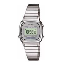 Relógio Feminino Casio LA670WA7DFU Digital Pulseira de Aço Prata