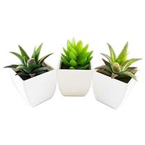 Conjunto De Plantas Artificiais Latcor 3 Peças Plástico Branco - BX-ASST1