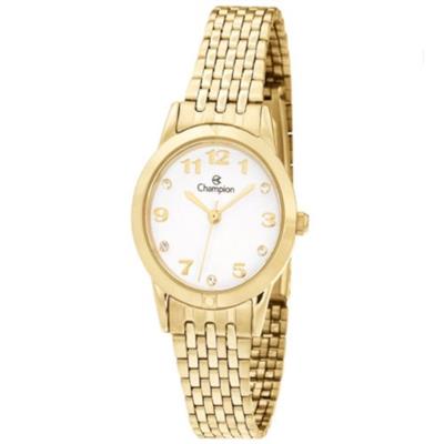 Relógio Feminino Champion CH24866W Analógico Pulseira de Aço Dourado com Kit