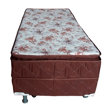 Cama Box Solteiro Marjom Iara Com Auxiliar 88x188x62cm