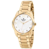 Relógio Feminino Champion CN25734H Analógico Pulseira de Aço Dourado