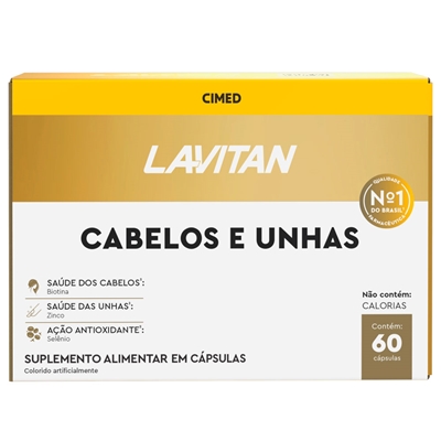 Lavitan Cabelos e Unhas 60 Cápsulas Cimed