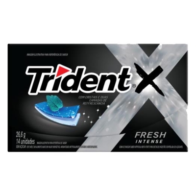 Chiclete Trident Sabor Fresh Intense 14 Unidades 26,6g