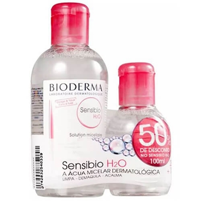 Kit Água Micelar Demaquilante Bioderma Sensibio H2O 250ml + 100ml