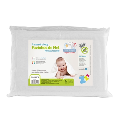 Travesseiro Baby Fibrasca Favinhos De Mel Branco Z4941