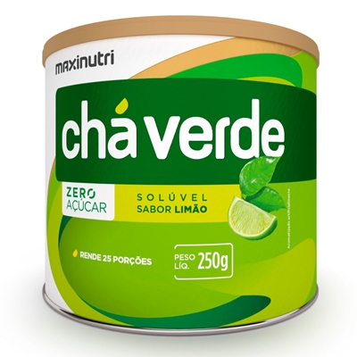 Chá Verde Solúvel Zero Limão Maxinutri 250g