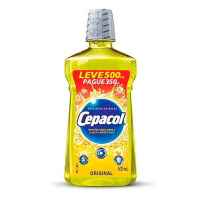 Antisséptico Bucal Sanofi Cepacol Tradicional Leve 500ml Pague 350ml