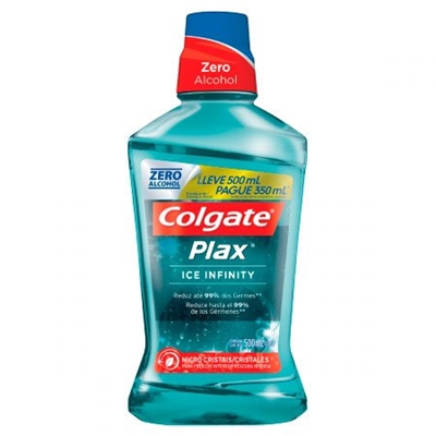 Antisséptico Bucal Colgate Plax Ice Infinity Leve 500ml Pague 350ml