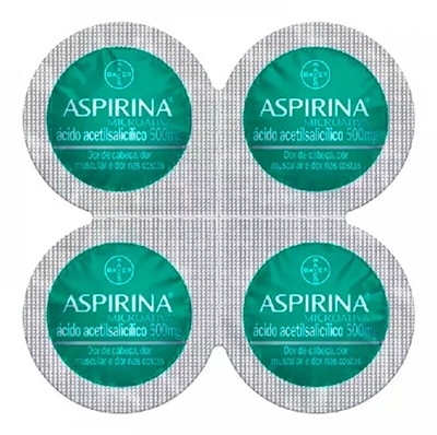 Aspirina Microativa 500mg 4 Comprimidos Revestidos