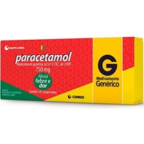 Paracetamol 750mg 20 Comprimidos Cimed Genérico