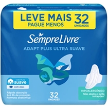 Sempre Livre Absorvente Fit Suave com Abas Leve 32 Pague 24