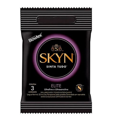 Preservativo Lubrificado Blowtex Skyn Elite 4 Unidades Sachê