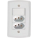 Conjunto Tomada Dupla 2P+T Com Interruptor Simples De Embutir Tramontina Lux2 250v 20A Branco (MP)