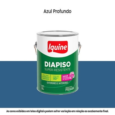 Tinta Acrílica Piso Iquine Premium Fosco 3,6 Litros Diapiso Azul Profundo (MP)