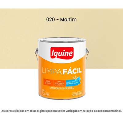 Tinta Acrilica Iquine Standard Semibrilho 3,2L Limpa Fácil 020 Marfim (MP)