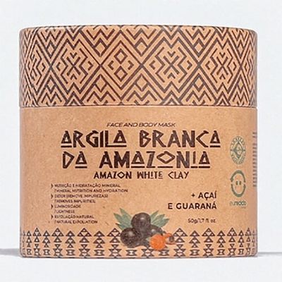 Argila Branca da Amazônia + Guaraná & Açaí Bio 50g Simbioze Amazônica