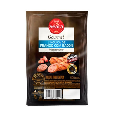 Linguiça De Frango Com Bacon Seara Gourmet 500g