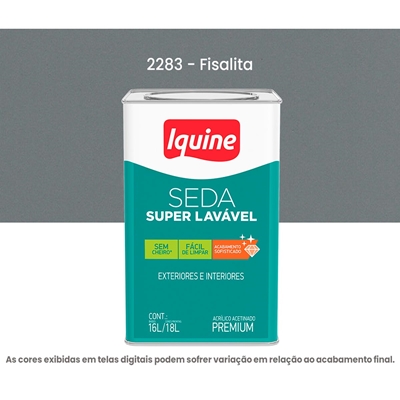 Tinta Acrilica Iquine Premium Acetinado 16L Seda Super Lavavel 2283 Fisalita (MP)