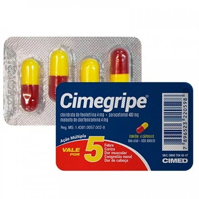 Cimegripe 4 Cápsulas