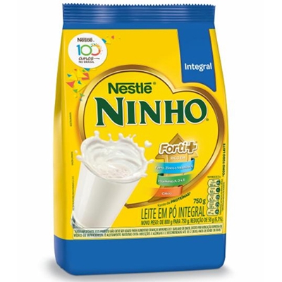 Leite Em Pó Integral Ninho Forti+ Com Fibras Nestlé 750g