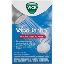 Vick VapoBanho Vapores Relaxantes 3 Pastilhas