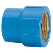 Luva Soldável Com Bucha De Latão Amanco 11752 PVC 25mm X 3/4" Azul (MP)