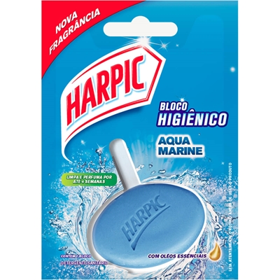 Bloco Sanitário Perfumado Harpic Marine 26g