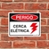 Placa De Sinalização Perigo Cerca Elétrica 15x20cm BemFixa 6664 Com 01 Unidade