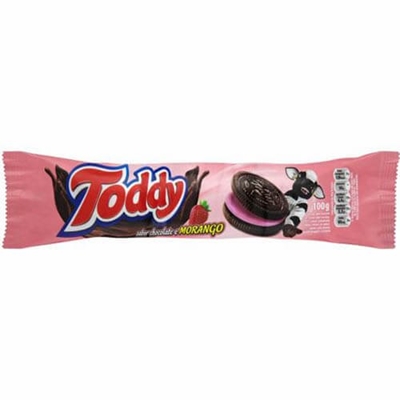 Biscoito Recheado Toddy Morango 100g