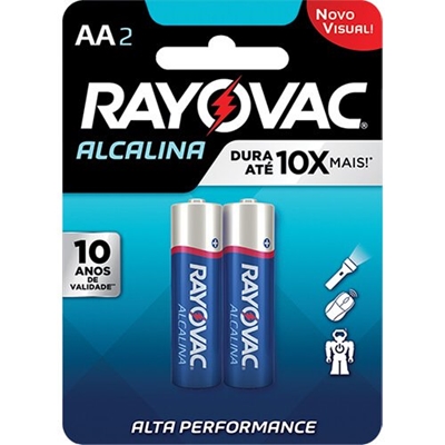 Pilha Pequena Rayovac Alcalina AA2