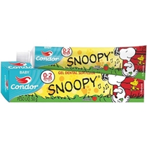 Creme Dental Condor Baby 50g  Sem Flúor Snoopy 0 à 2 anos