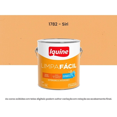 Tinta Acrílica Iquine Standard Semibrilho 3,2 Litros Limpa Fácil 1792 Siri (MP)