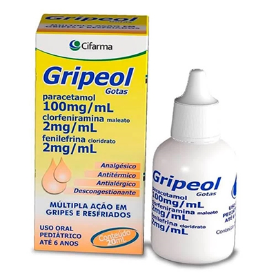 Gripeol 100+2+2mg/mL  Solução Oral Fr Gotas  20mL Cifarma Similar