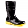 Bota Bracol Nº44 AcquaFlex Cano Médio PVC Impermeável Preta Solado Amarelo (MP)