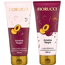 Kit  Fiorucci  Sabonete Líquido 200ml + Loção Hidratante 200ml  Ameixa Negra