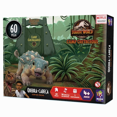 Quebra-Cabeça Mimo 60 Peças Jurassic World Camp Cretaceous Baby Bolota - 2053