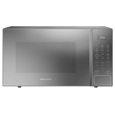 Micro-Ondas Brastemp 32 Litros 127V Menu Gourmet Cinza Espelhado BMS46ARANA