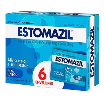 Estomazil 462+90+438mg/g  Pó Efervescente  6 Envelopes Sem Sabor Cosmed