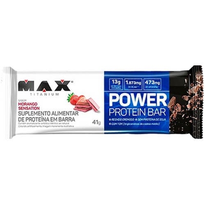 Barra Prot Power Morango Sensat Maxtitanium 41g