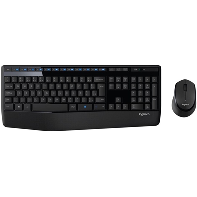 Kit Teclado e Mouse Logitech Sem Fio MK345 Preto (Agis)