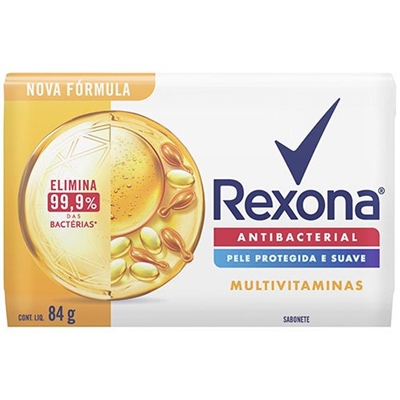 Sabonete em Barra Rexona Antibacterial Multivitam 84g