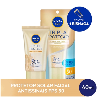 Protetor Solar Facial Nivea Antissinais FPS50 40ml