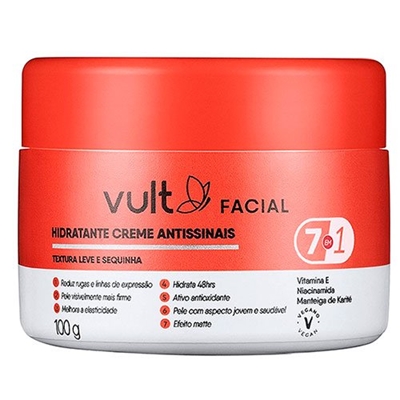 Creme Hidratante Facial Antissinais Vult 100g