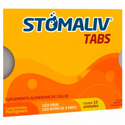 Stomaliv Tabs 10 Comprimidos Mastigáveis  Sabor Laranja Geolab