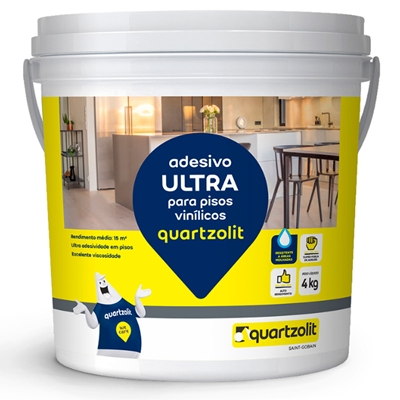 Adesivo Quartzolit Ultra Para Pisos Vinílicos 4kg Branco (MP)