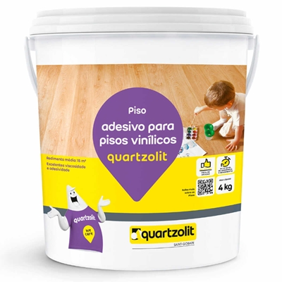 Adesivo Quartzolit Para Piso Vinílico 4kg Branco (MP)