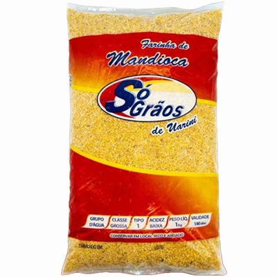 Farinha de Mandioca Uarini Só Grãos 1kg