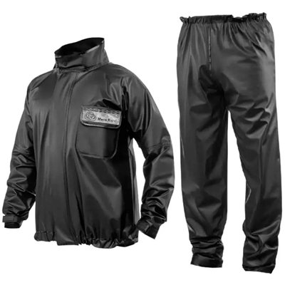 Conjunto Capa De Chuva Para Motoqueiro EXG Brascamp Moto Race Preto (MP)