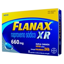 Flanax XR 660mg 8 Comprimidos Revestidos  Liberação Prolongada Bayer